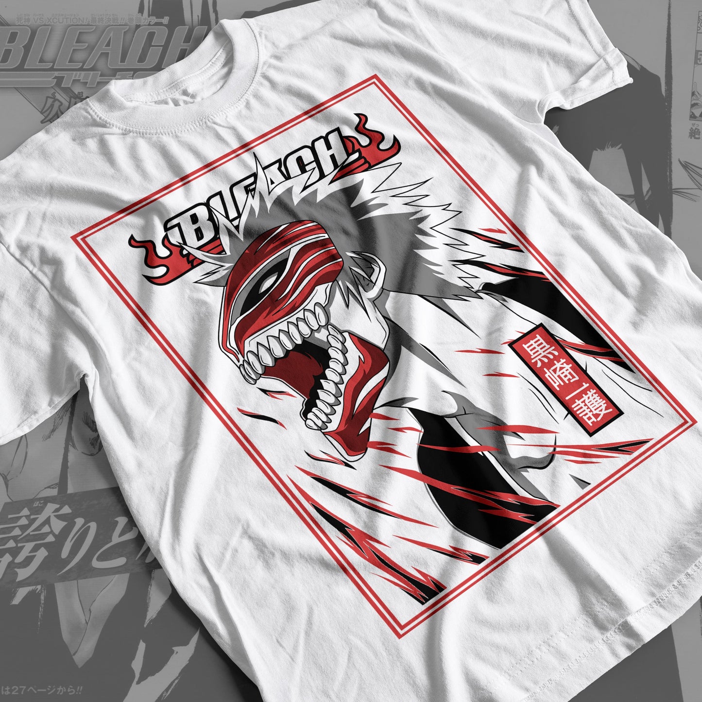 Bleach - Mask Premium Anime Design, High Quality DTF Print, 100% Cotton Shirt