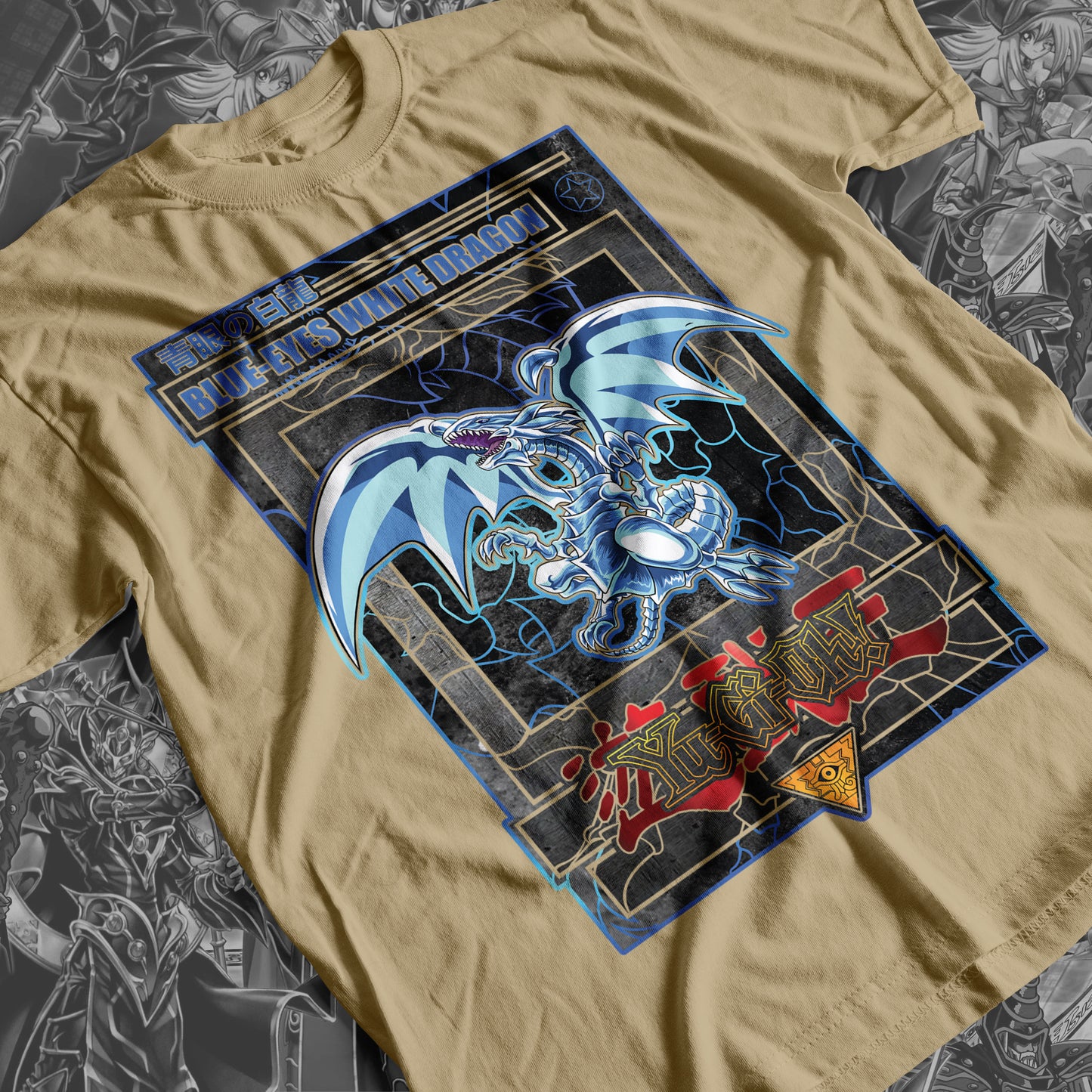Yu-Gi-Oh! - Blue Eyes Whote Dragon Premium Anime Design, High Quality DTF Print, 100% Cotton Shirt