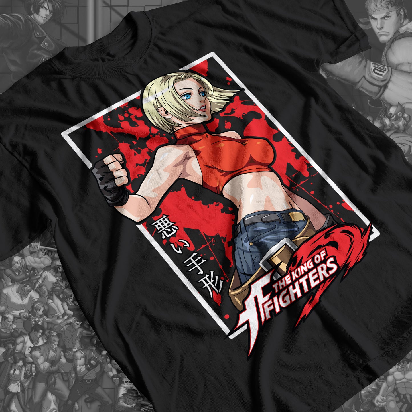 King of Fighters - Blue Mary 01 Premium Anime Design, High Quality DTF Print, 100% Cotton Shirt
