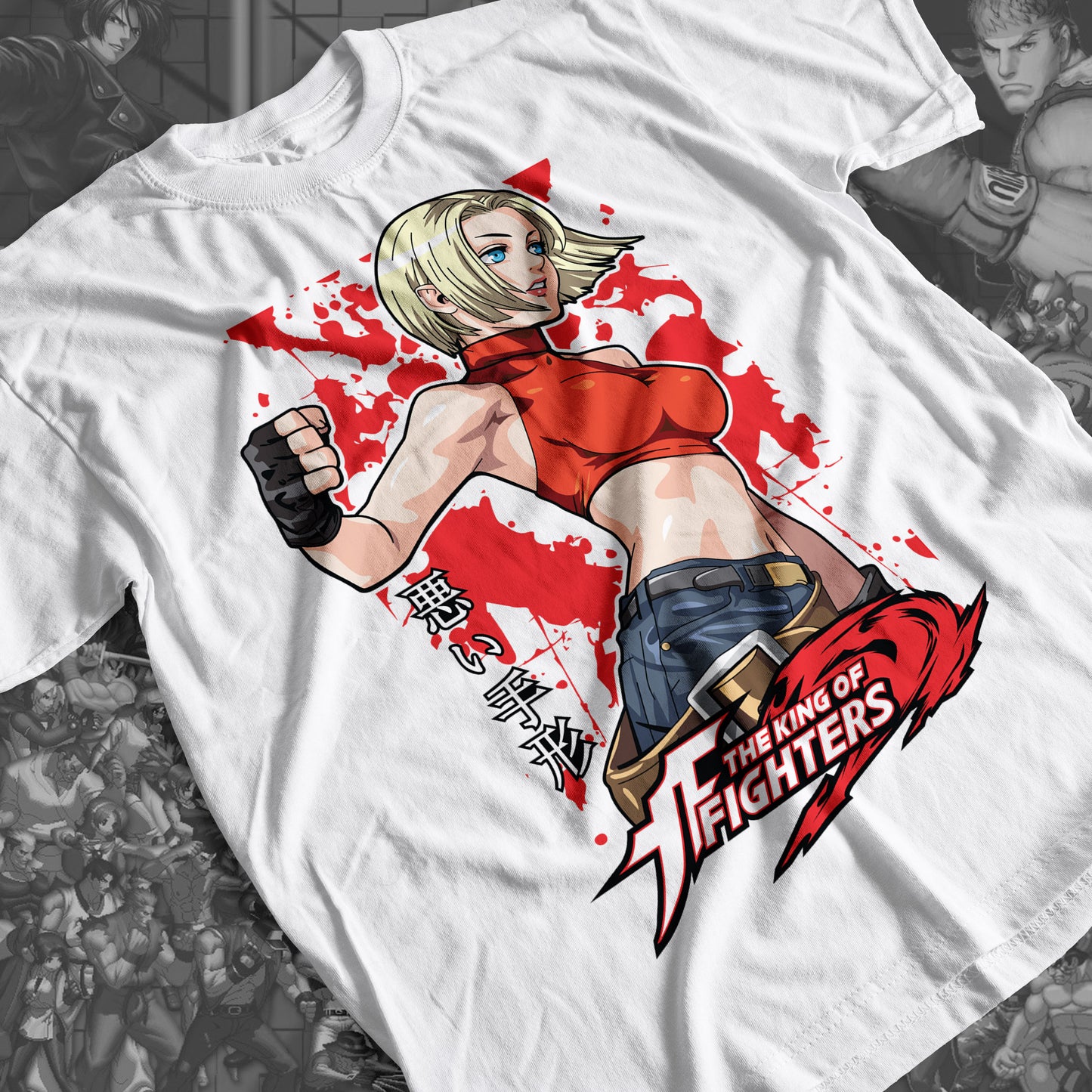 King of Fighters - Blue Mary 01 Premium Anime Design, High Quality DTF Print, 100% Cotton Shirt