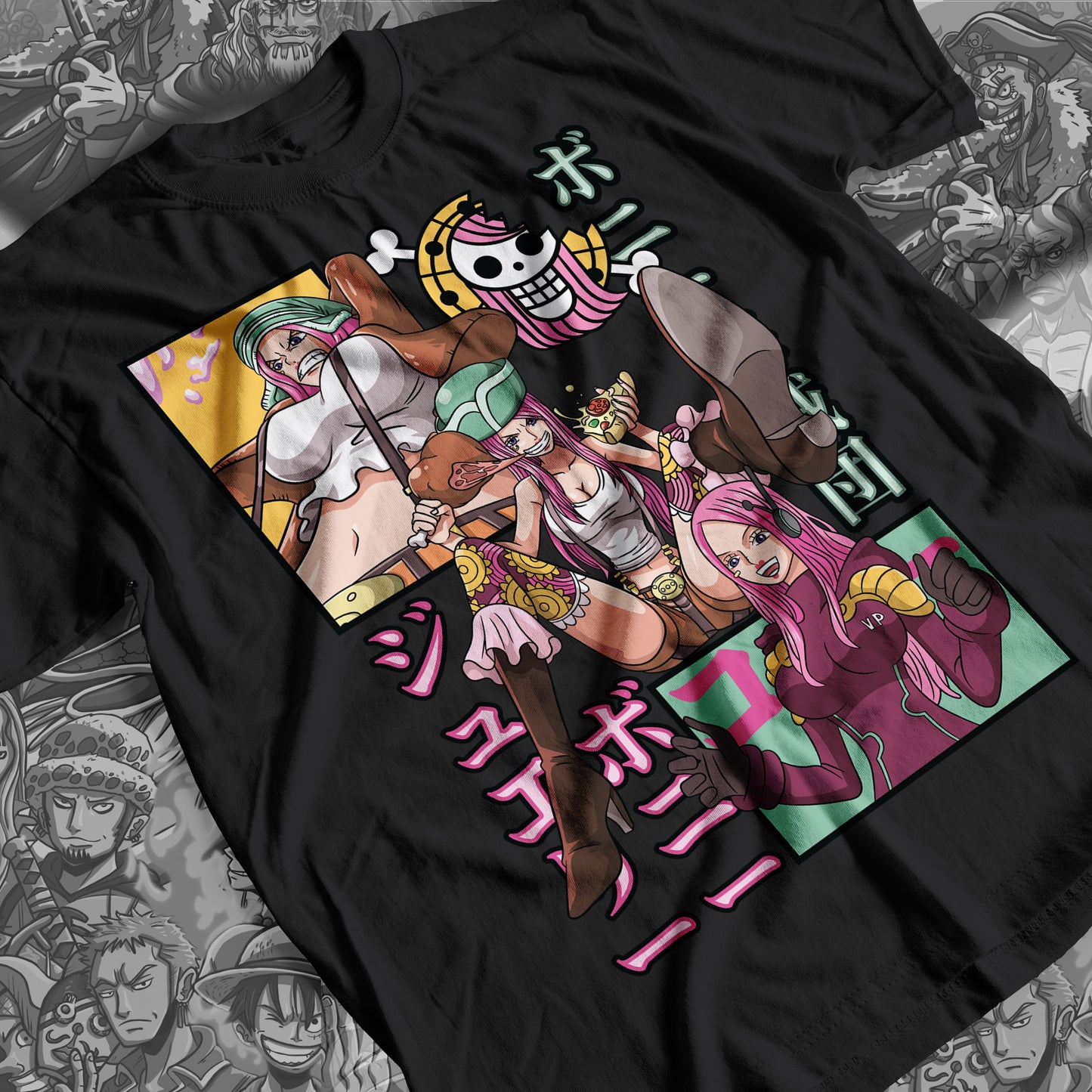 One Piece - Bonney 02 Premium Anime Design, High Quality DTF Print, 100% Cotton Shirt