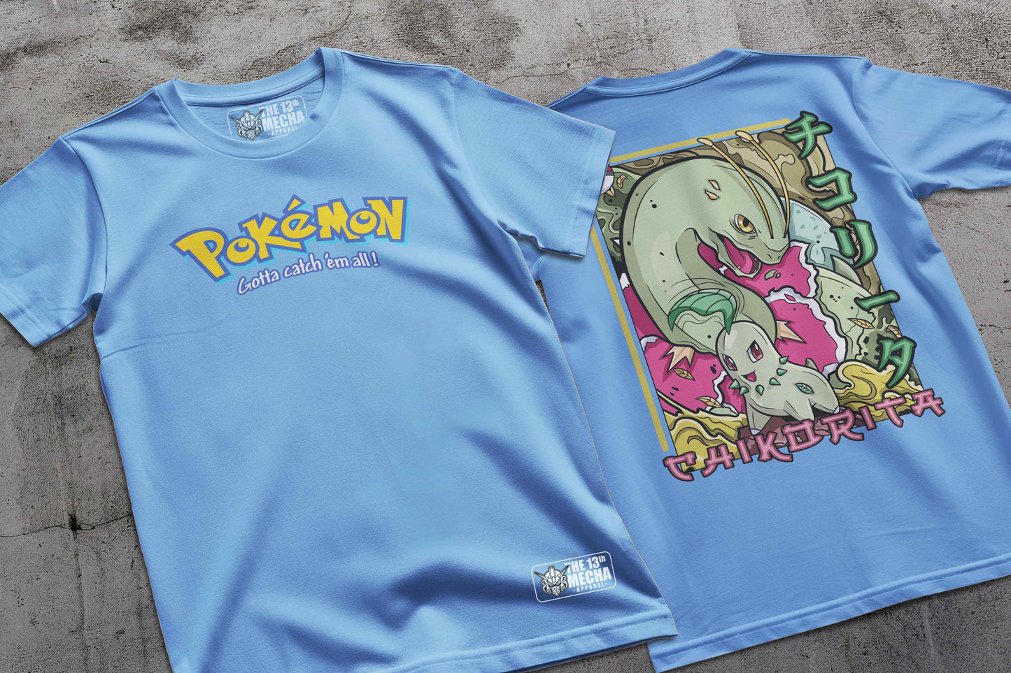 Pokemon - Chikorita 01 Premium Anime Design, High Quality DTF Print, 100% Cotton Shirt