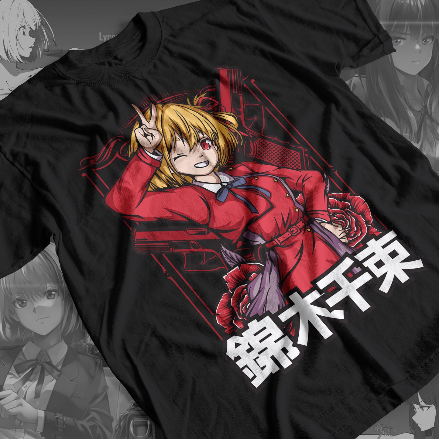 Lycoris Recoil - Chisato 02 Premium Anime Design, High Quality DTF Print, 100% Cotton Shirt