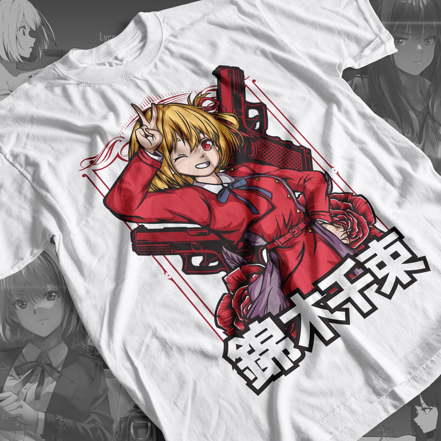 Lycoris Recoil - Chisato 02 Premium Anime Design, High Quality DTF Print, 100% Cotton Shirt