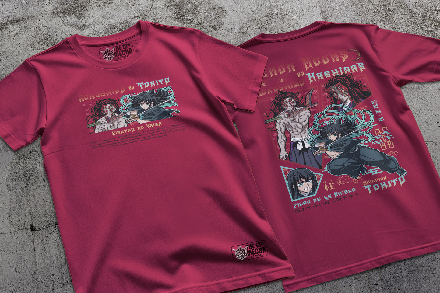 Demon Slayer - Kokushibo vs Tokito 01 Premium Anime Design, High Quality DTF Print, 100% Cotton Shirt