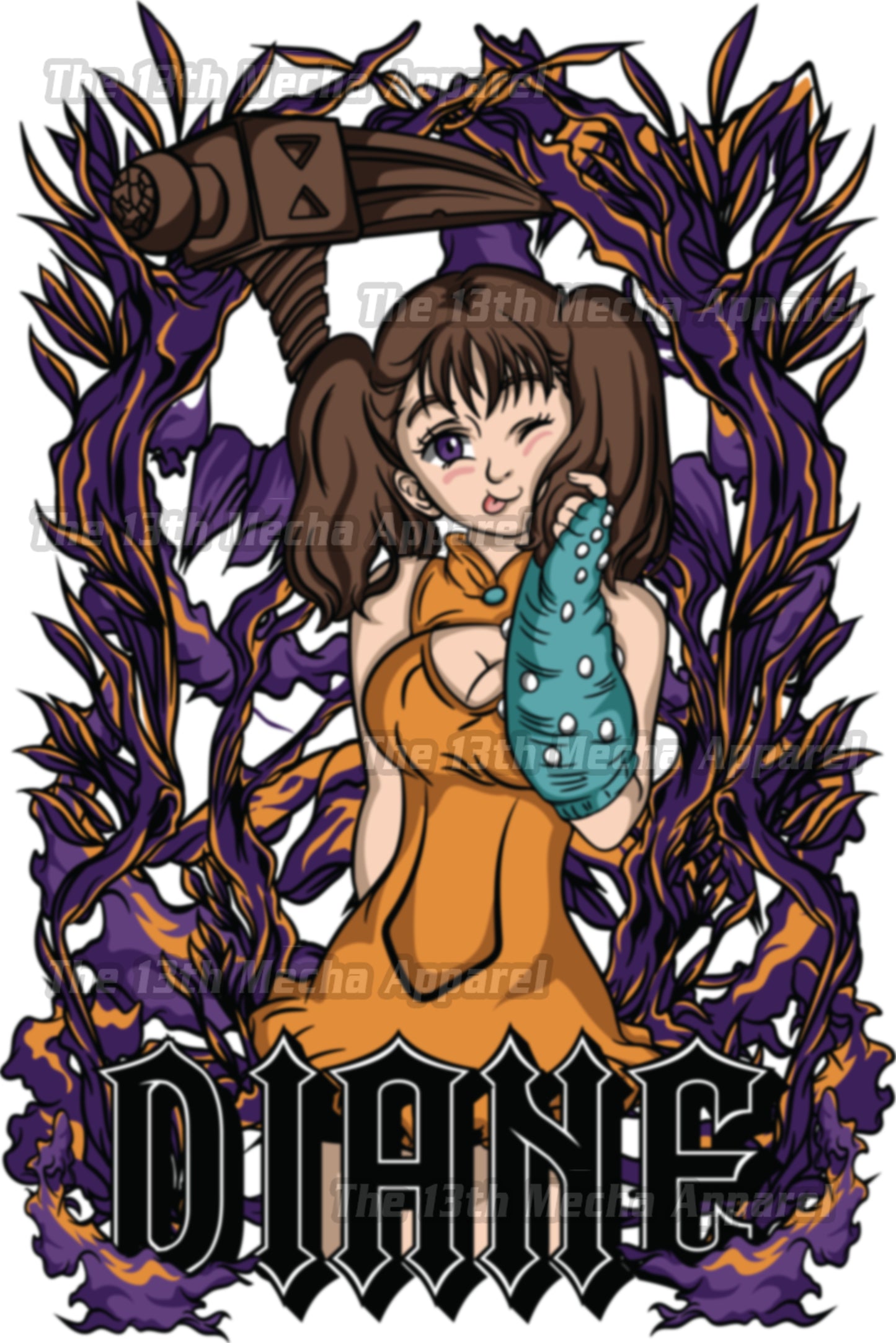 7 Deadly Sins Serpent Sin of Envy - Diane 02 Premium Anime Design, High Quality DTF Print, 100% Cotton Shirt