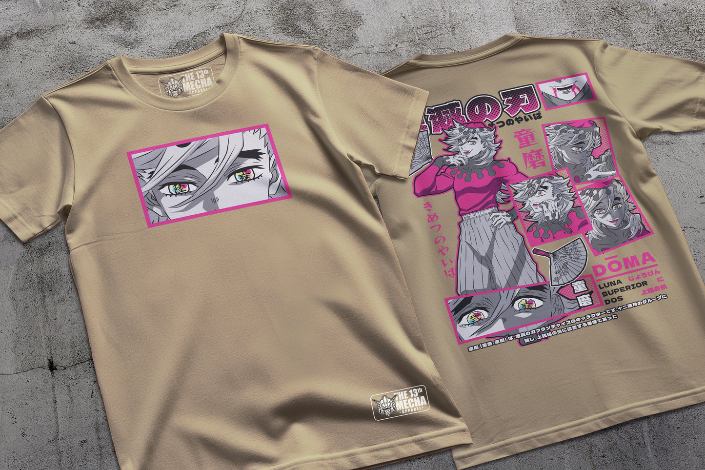 Demon Slayer - Doma 01 Premium Anime Design, High Quality DTF Print, 100% Cotton Shirt