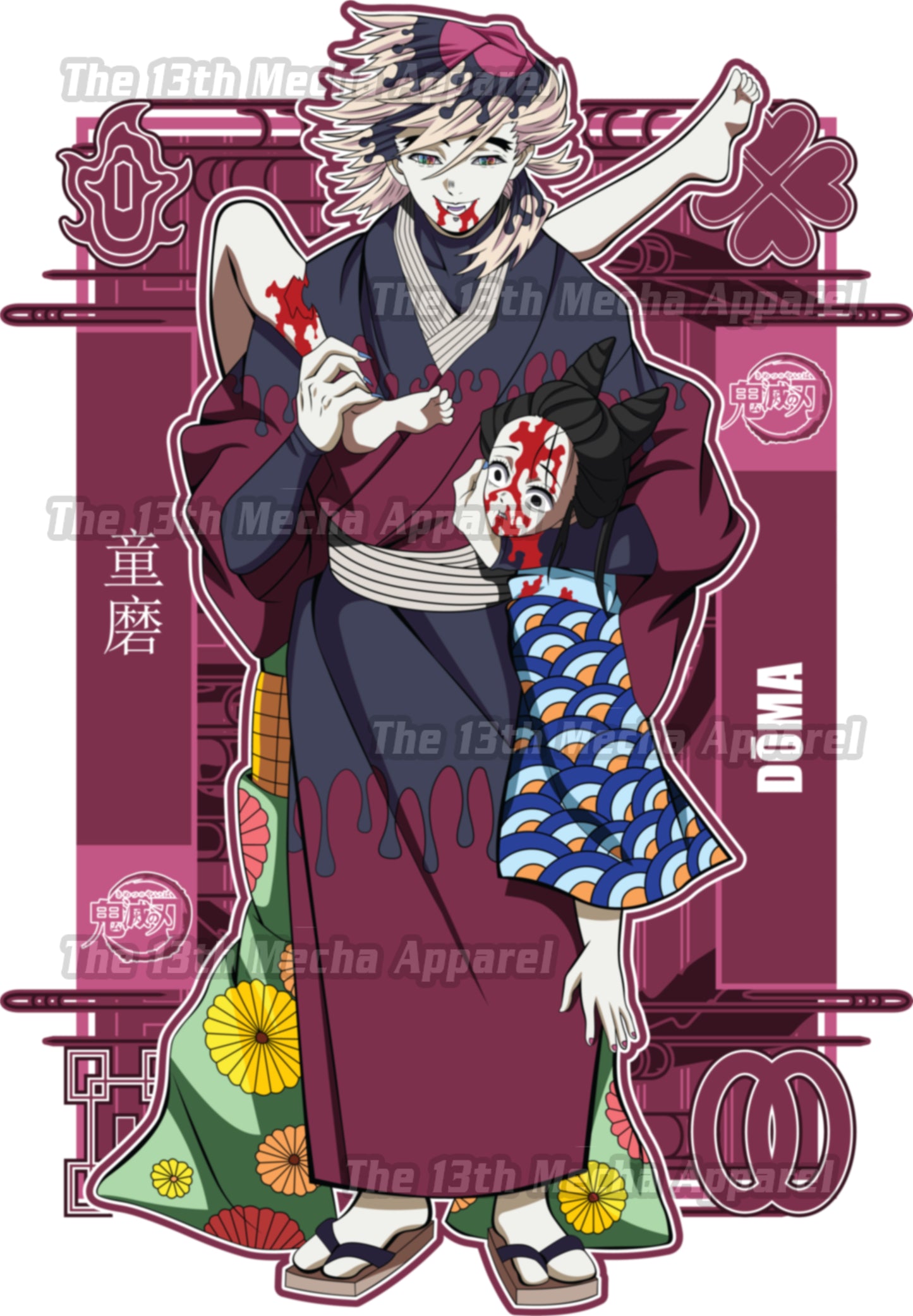 Demon Slayer - Doma 02 Premium Anime Design, High Quality DTF Print, 100% Cotton Shirt