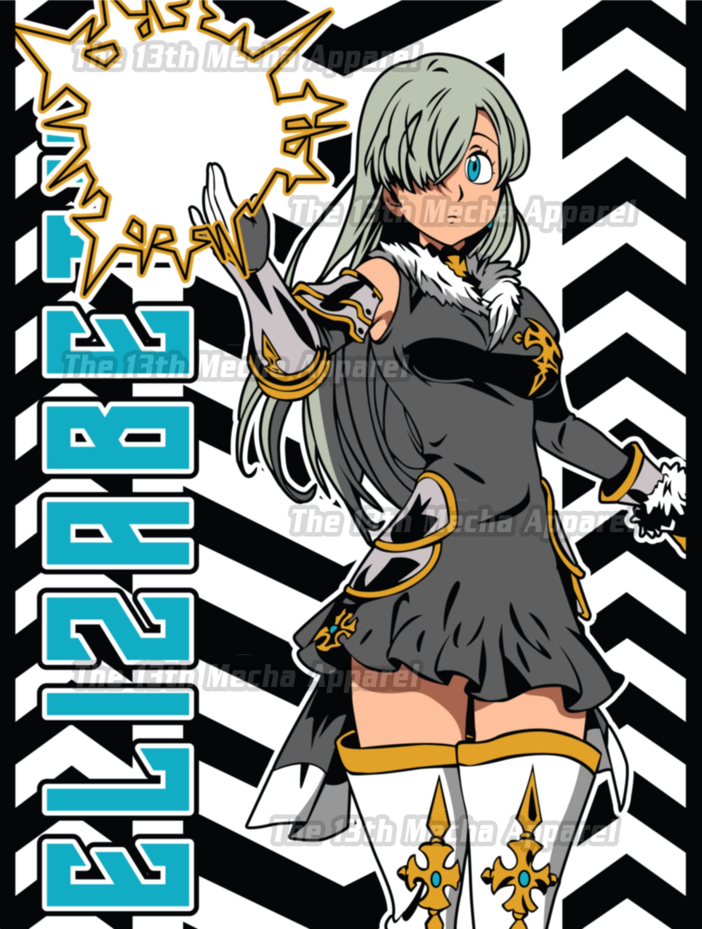 7 Deadly Sins Goddess - Elizabeth Liones 03 Premium Anime Design, High Quality DTF Print, 100% Cotton Shirt