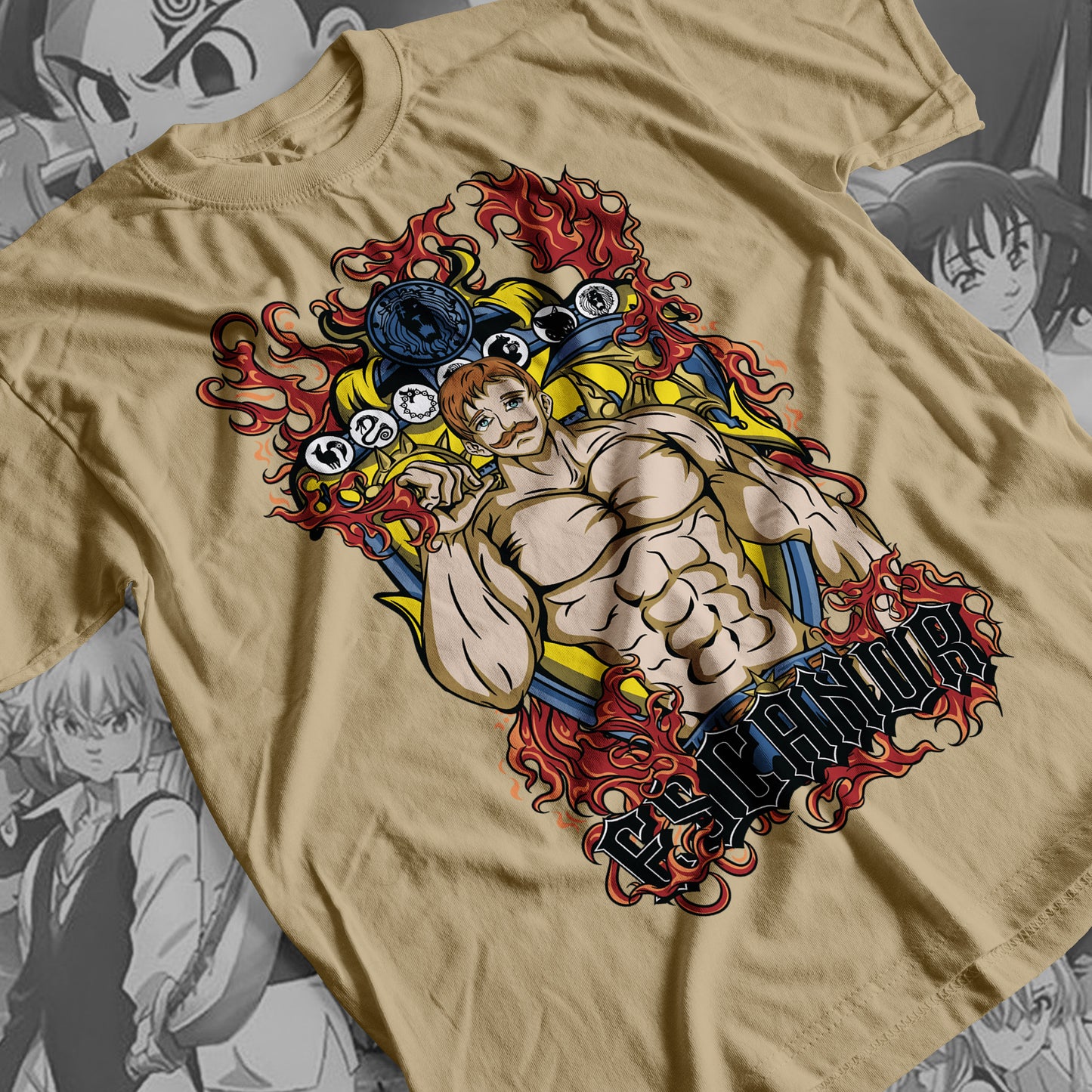 7 Deadly Sins Lion Sin of Pride - Escanor 02 Premium Anime Design, High Quality DTF Print, 100% Cotton Shirt