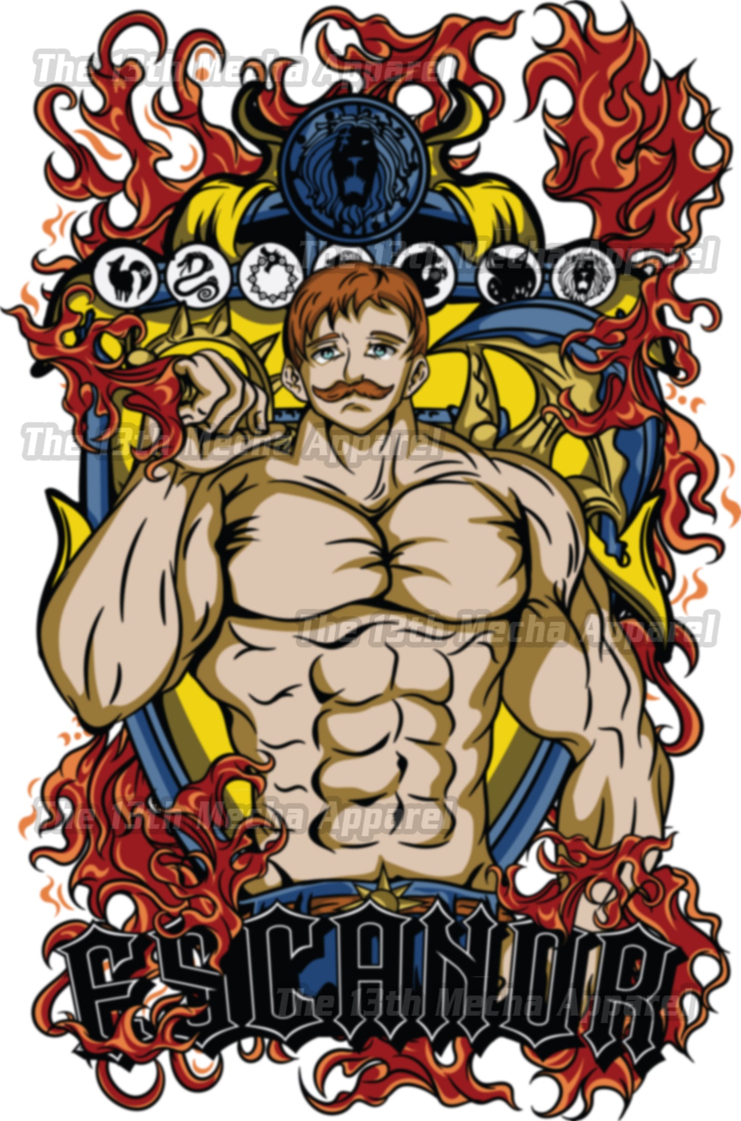 7 Deadly Sins Lion Sin of Pride - Escanor 02 Premium Anime Design, High Quality DTF Print, 100% Cotton Shirt