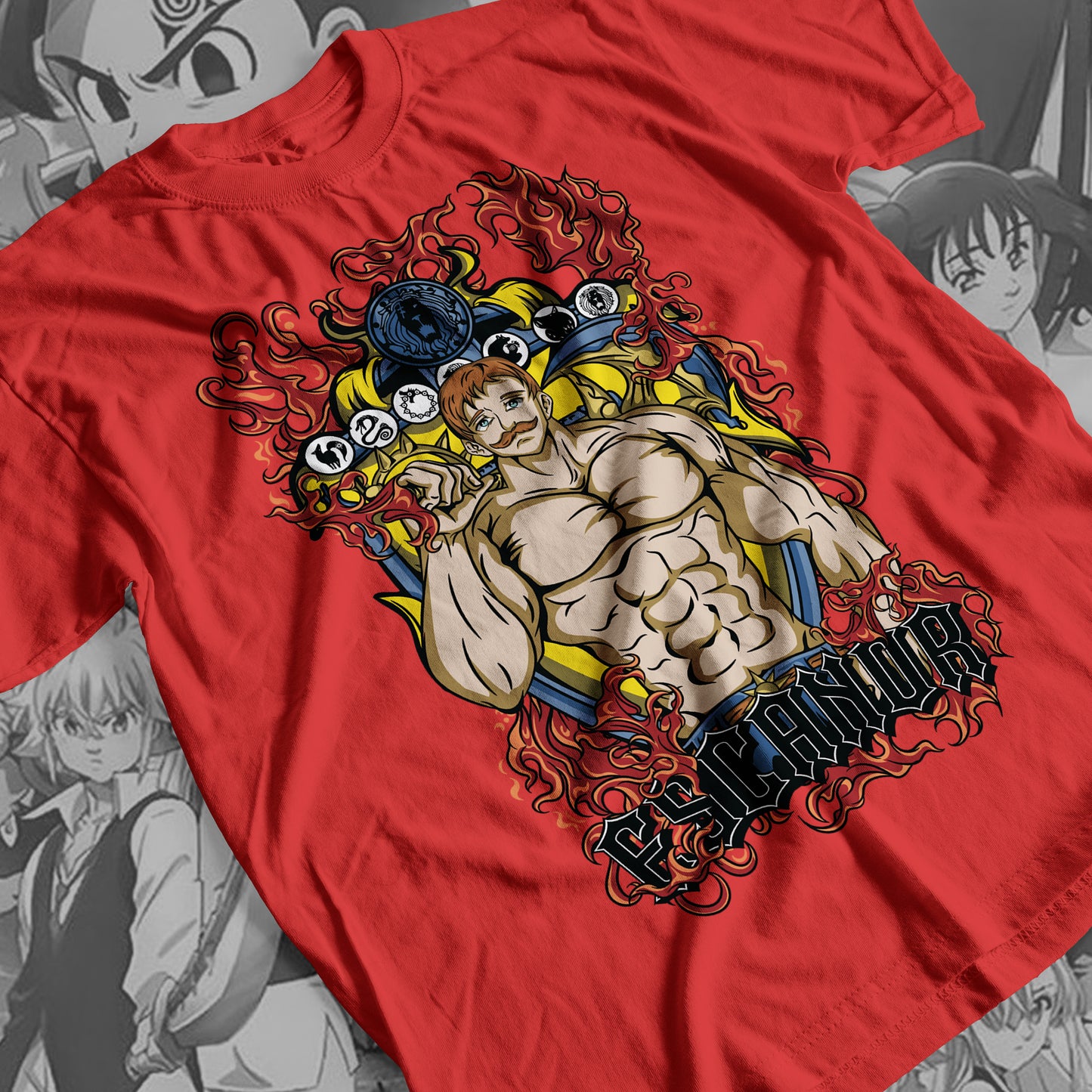 7 Deadly Sins Lion Sin of Pride - Escanor 02 Premium Anime Design, High Quality DTF Print, 100% Cotton Shirt