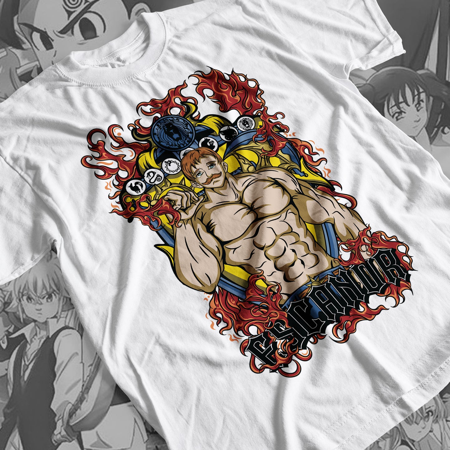 7 Deadly Sins Lion Sin of Pride - Escanor 02 Premium Anime Design, High Quality DTF Print, 100% Cotton Shirt