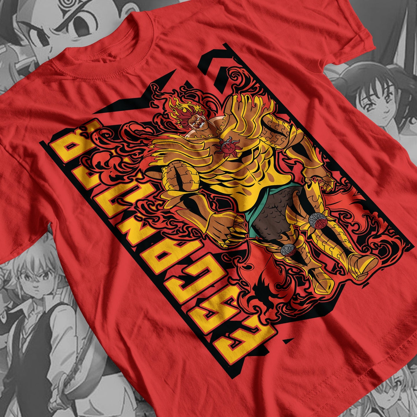7 Deadly Sins Lion Sin of Pride - Escanor 03 Premium Anime Design, High Quality DTF Print, 100% Cotton Shirt