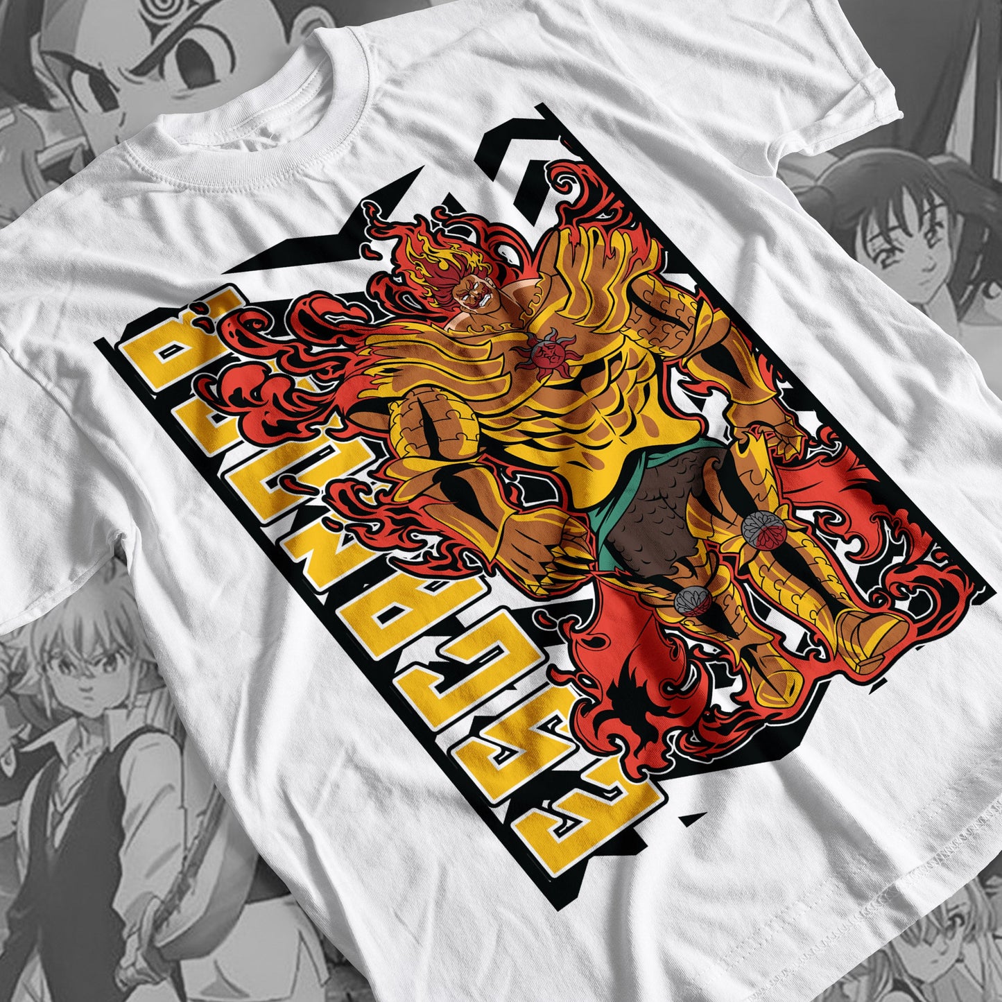7 Deadly Sins Lion Sin of Pride - Escanor 03 Premium Anime Design, High Quality DTF Print, 100% Cotton Shirt
