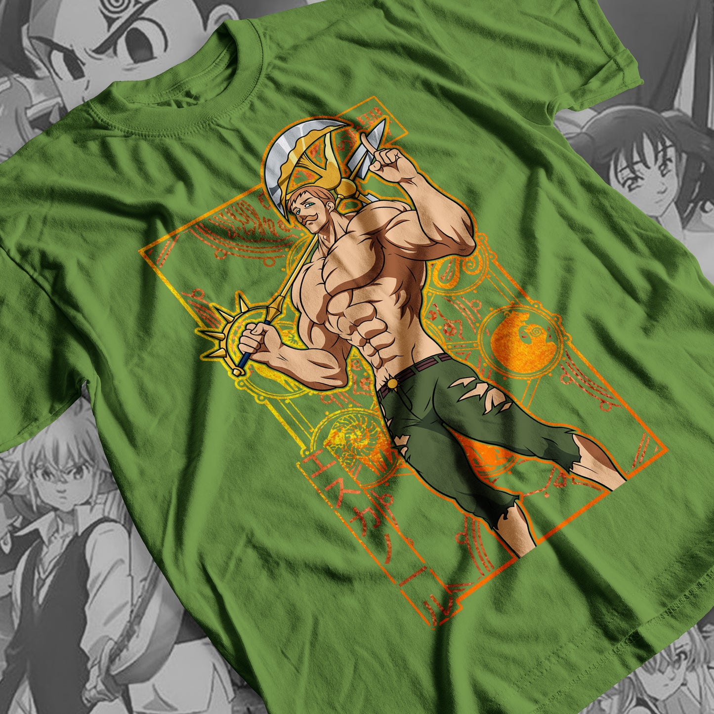7 Deadly Sins Lion Sin of Pride - Escanor 01 Premium Anime Design, High Quality DTF Print, 100% Cotton Shirt