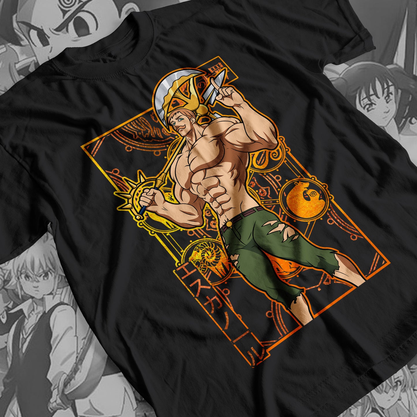 7 Deadly Sins Lion Sin of Pride - Escanor 01 Premium Anime Design, High Quality DTF Print, 100% Cotton Shirt