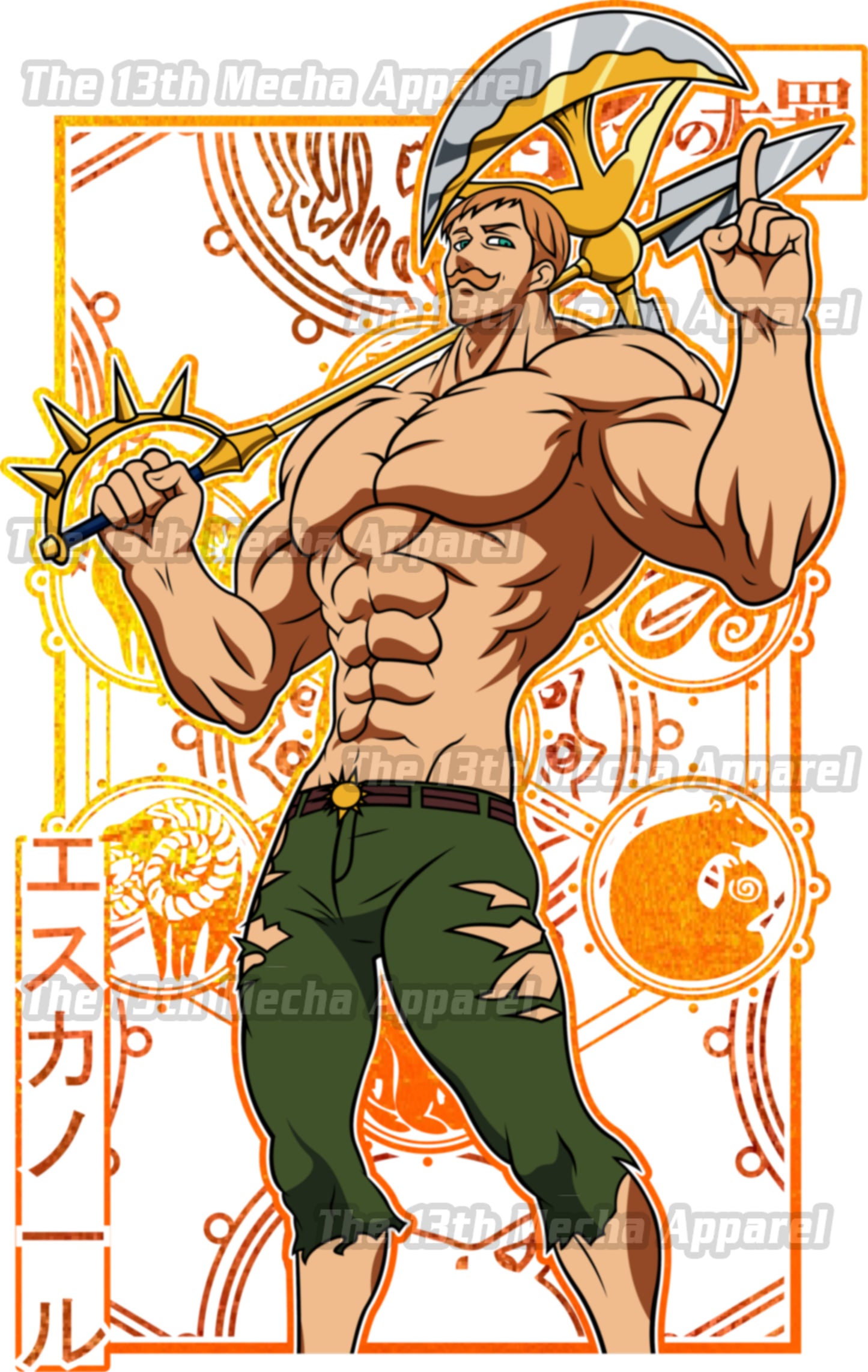 7 Deadly Sins Lion Sin of Pride - Escanor 01 Premium Anime Design, High Quality DTF Print, 100% Cotton Shirt