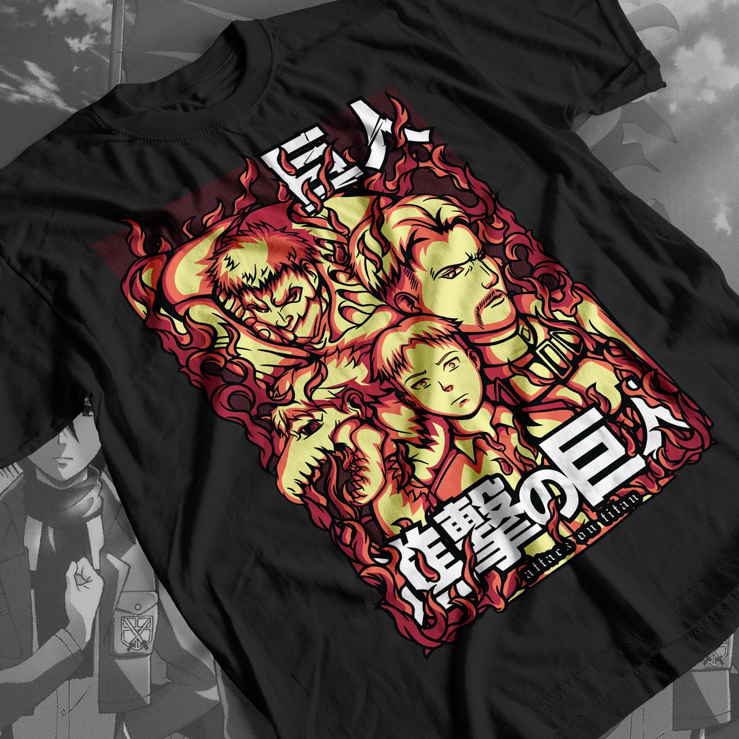 Attack on Titan - Falco and Reiner 01 Premium Anime Design, High Quality DTF Print, 100% Cotton Shirt