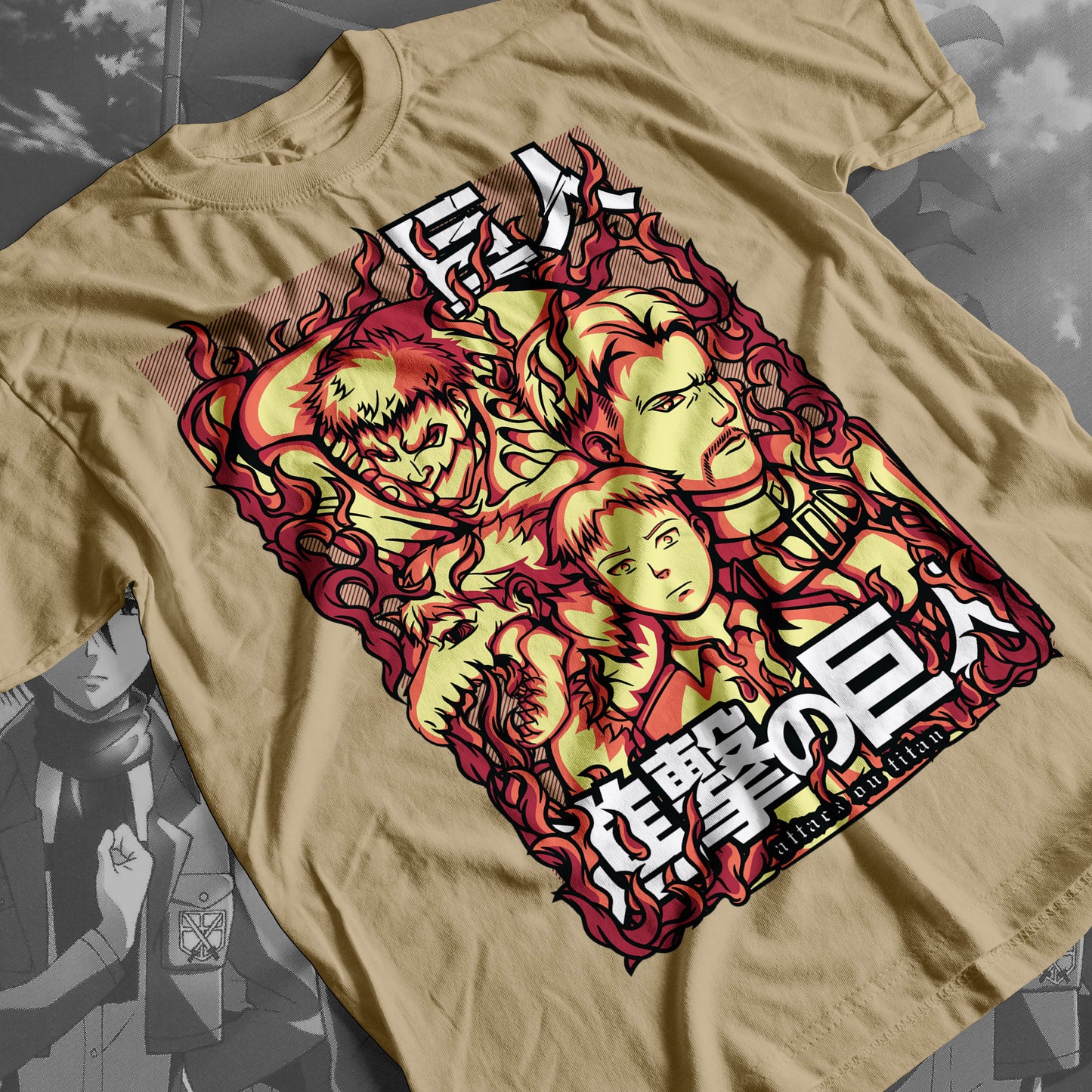 Attack on Titan - Falco and Reiner 01 Premium Anime Design, High Quality DTF Print, 100% Cotton Shirt