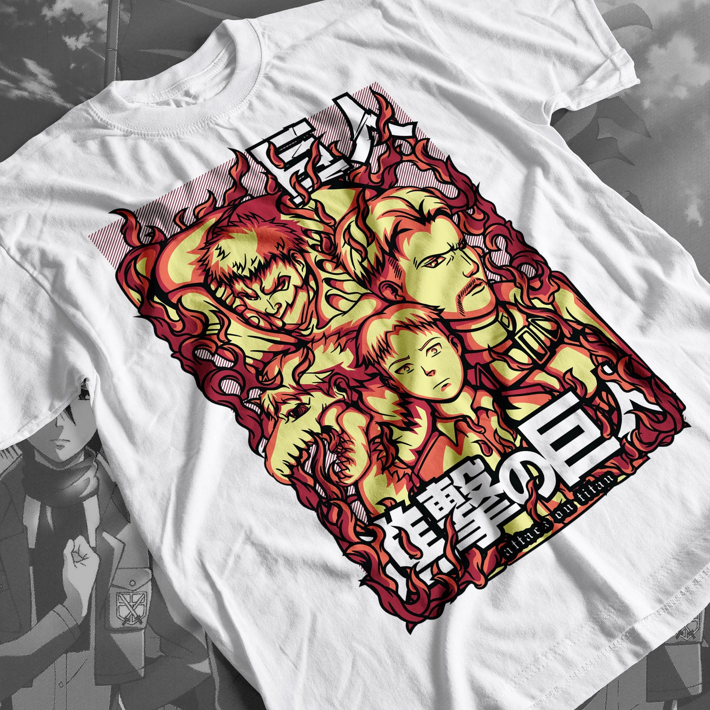 Attack on Titan - Falco and Reiner 01 Premium Anime Design, High Quality DTF Print, 100% Cotton Shirt