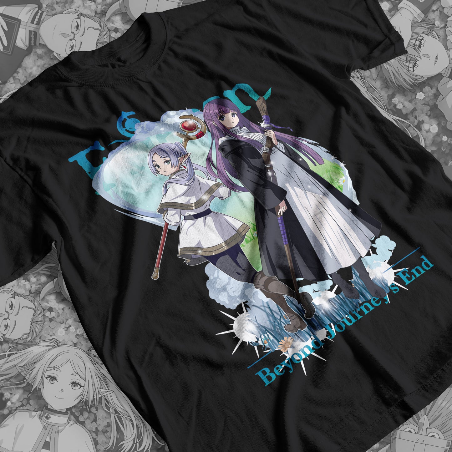 Frieren - Frieren and Fern Premium Anime Design, High Quality DTF Print, 100% Cotton Shirt