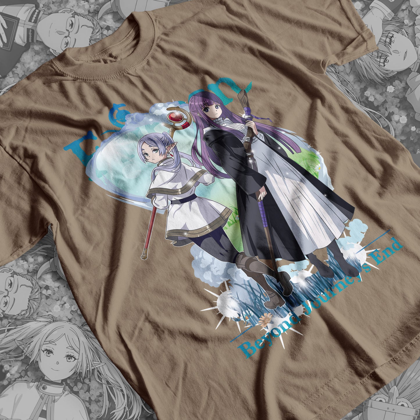 Frieren - Frieren and Fern Premium Anime Design, High Quality DTF Print, 100% Cotton Shirt