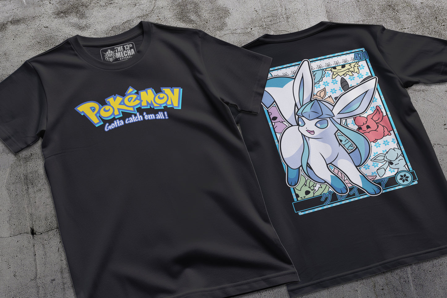 Pokemon - Glaceon 01 Premium Anime Design, High Quality DTF Print, 100% Cotton Shirt