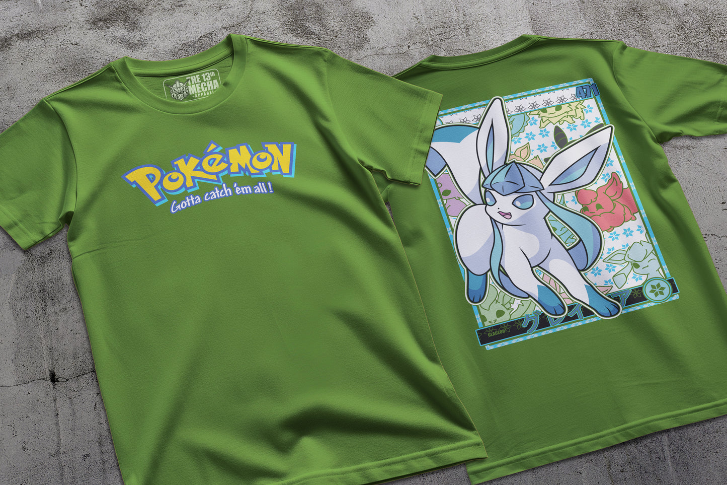Pokemon - Glaceon 01 Premium Anime Design, High Quality DTF Print, 100% Cotton Shirt