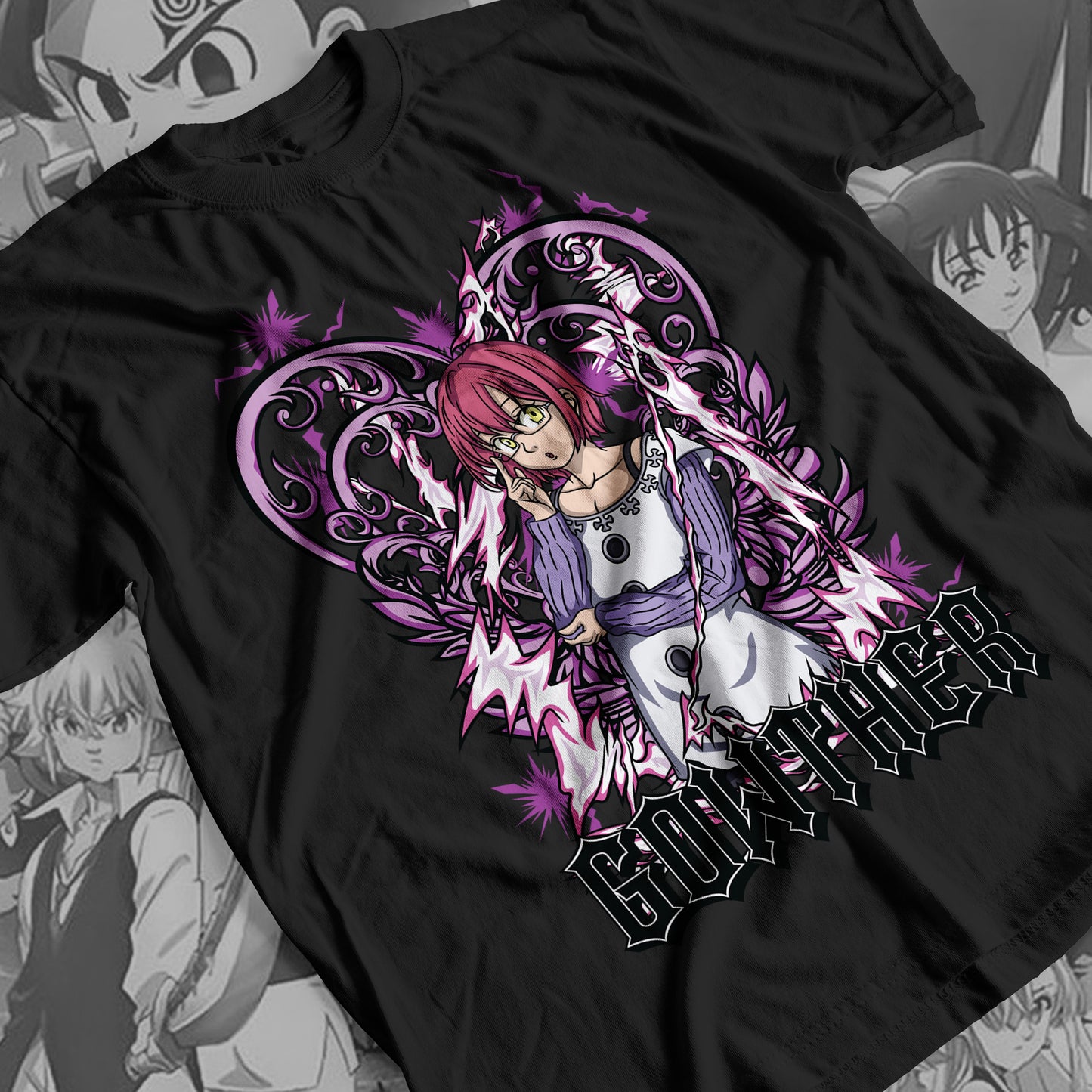 7 Deadly Sins Goat Sin of Lust - Gowther 02 Premium Anime Design, High Quality DTF Print, 100% Cotton Shirt
