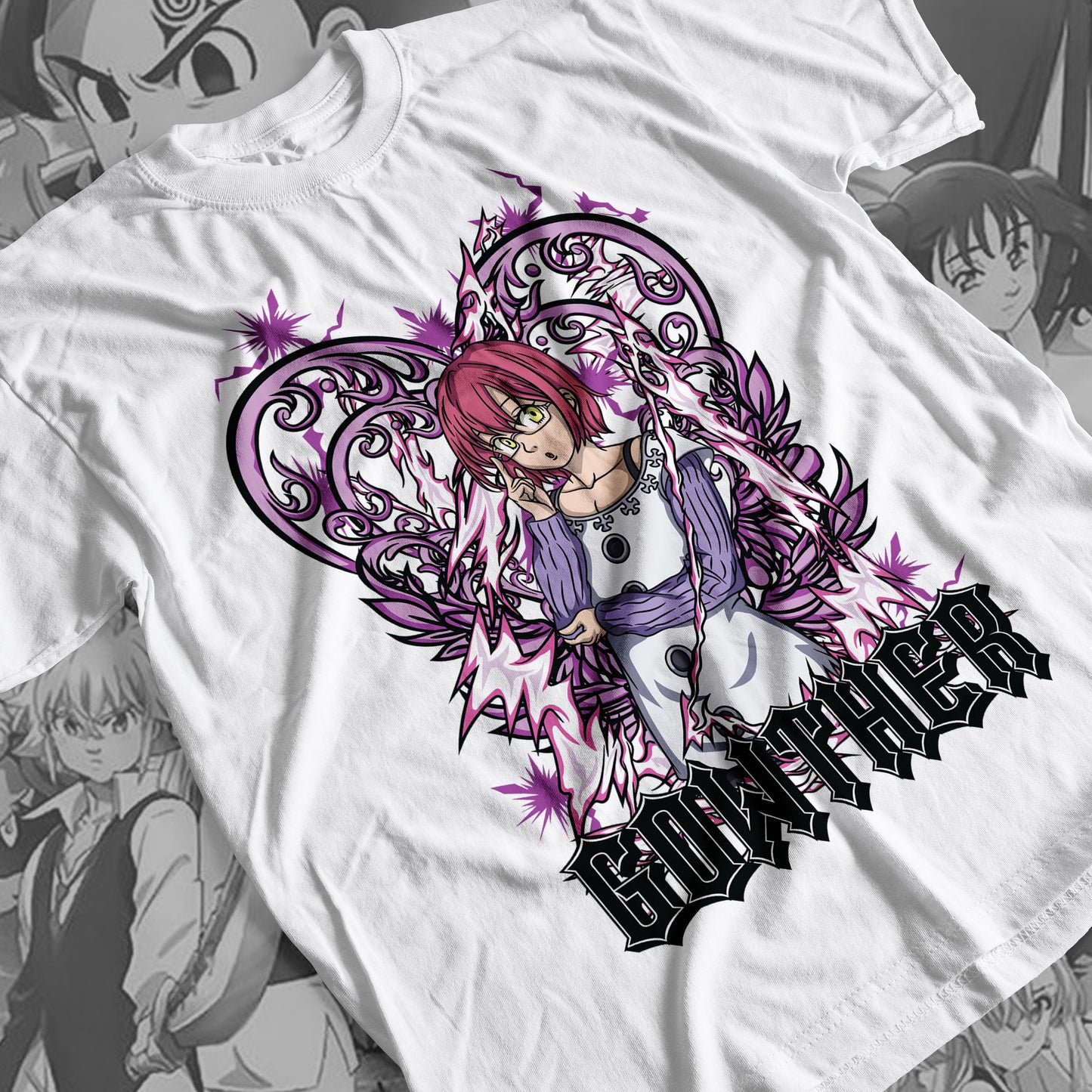 7 Deadly Sins Goat Sin of Lust - Gowther 02 Premium Anime Design, High Quality DTF Print, 100% Cotton Shirt
