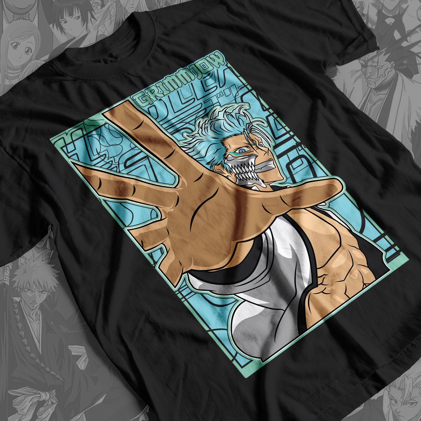 Bleach - Grimmjow 01 Premium Anime Design, High Quality DTF Print, 100% Cotton Shirt