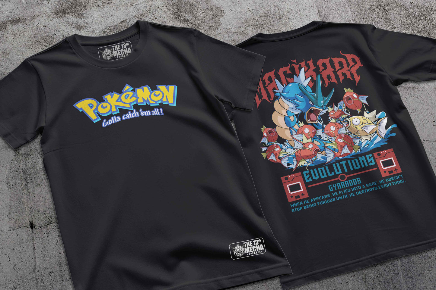 Pokemon - Gyarados Premium Anime Design, High Quality DTF Print, 100% Cotton Shirt