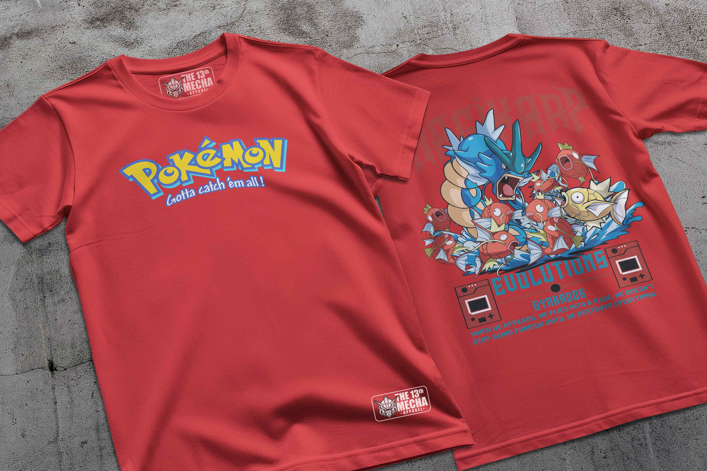 Pokemon - Gyarados Premium Anime Design, High Quality DTF Print, 100% Cotton Shirt