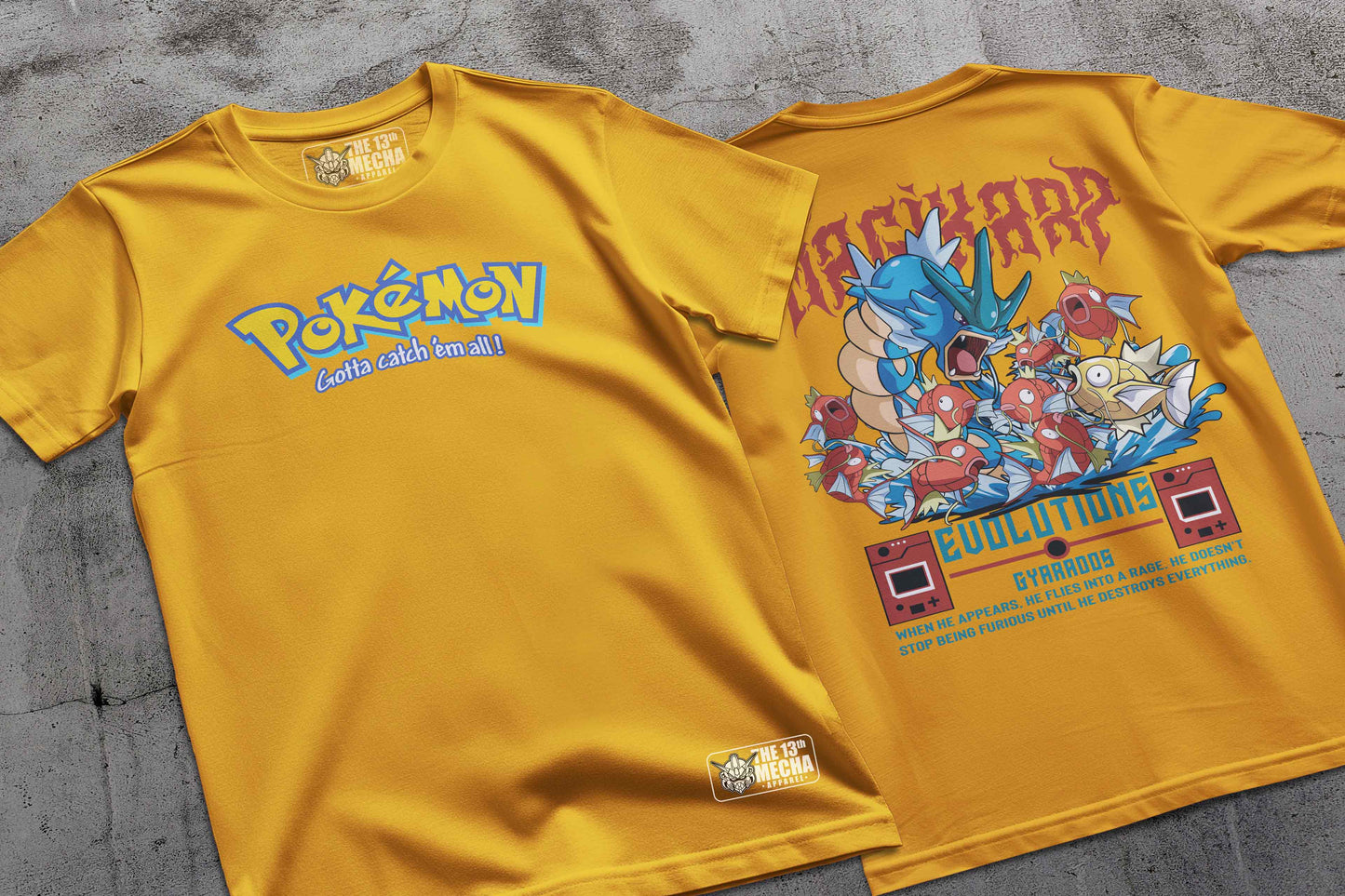 Pokemon - Gyarados Premium Anime Design, High Quality DTF Print, 100% Cotton Shirt