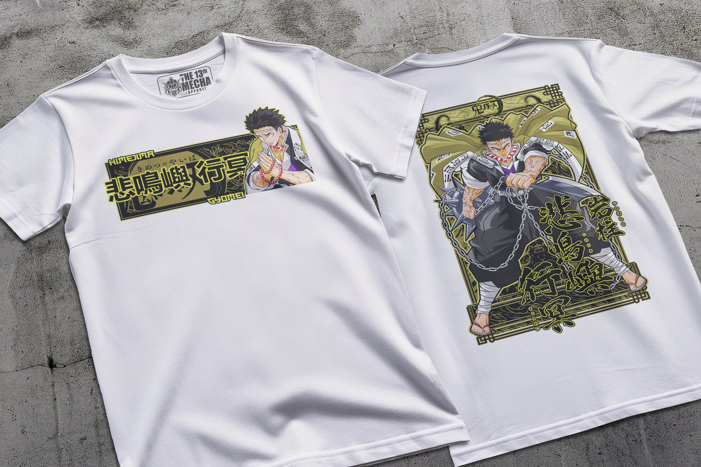 Demon Slayer - Gyomei Himejima 02 Premium Anime Design, High Quality DTF Print, 100% Cotton Shirt