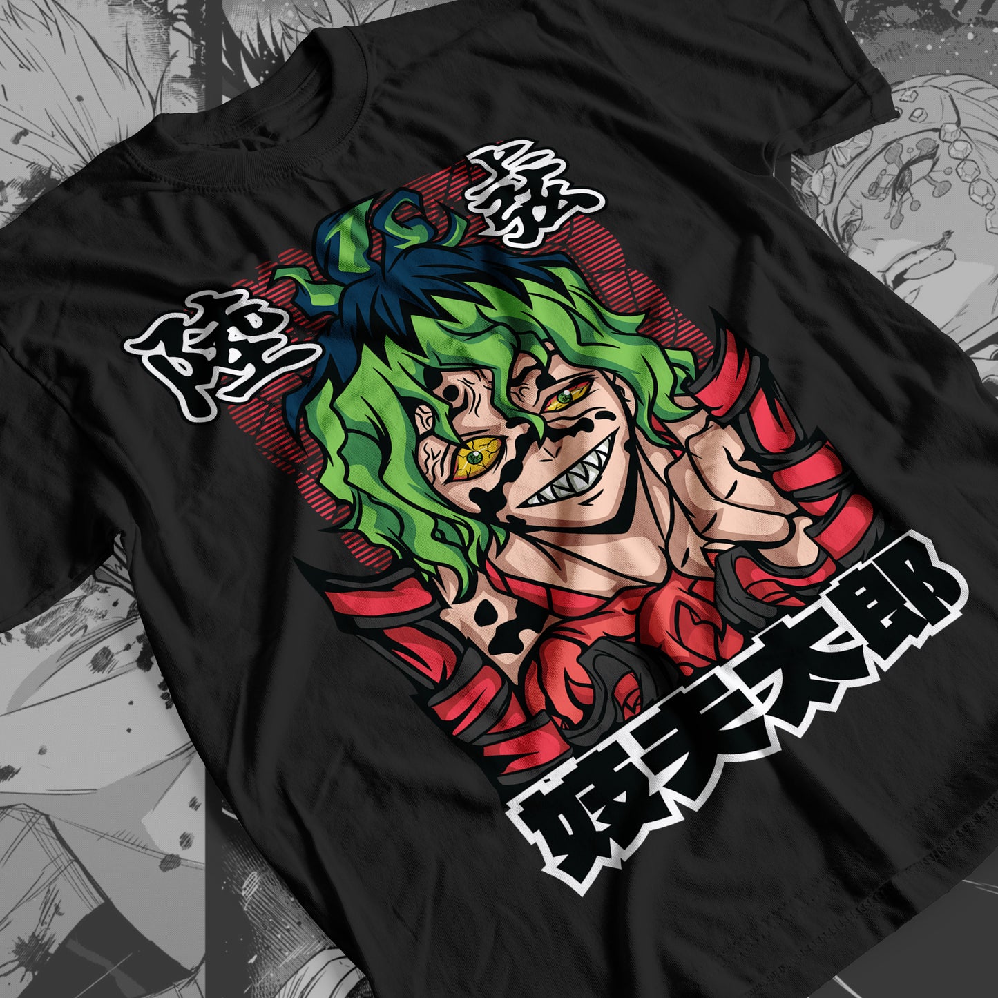 Demon Slayer - Gyutaro 01 Premium Anime Design, High Quality DTF Print, 100% Cotton Shirt