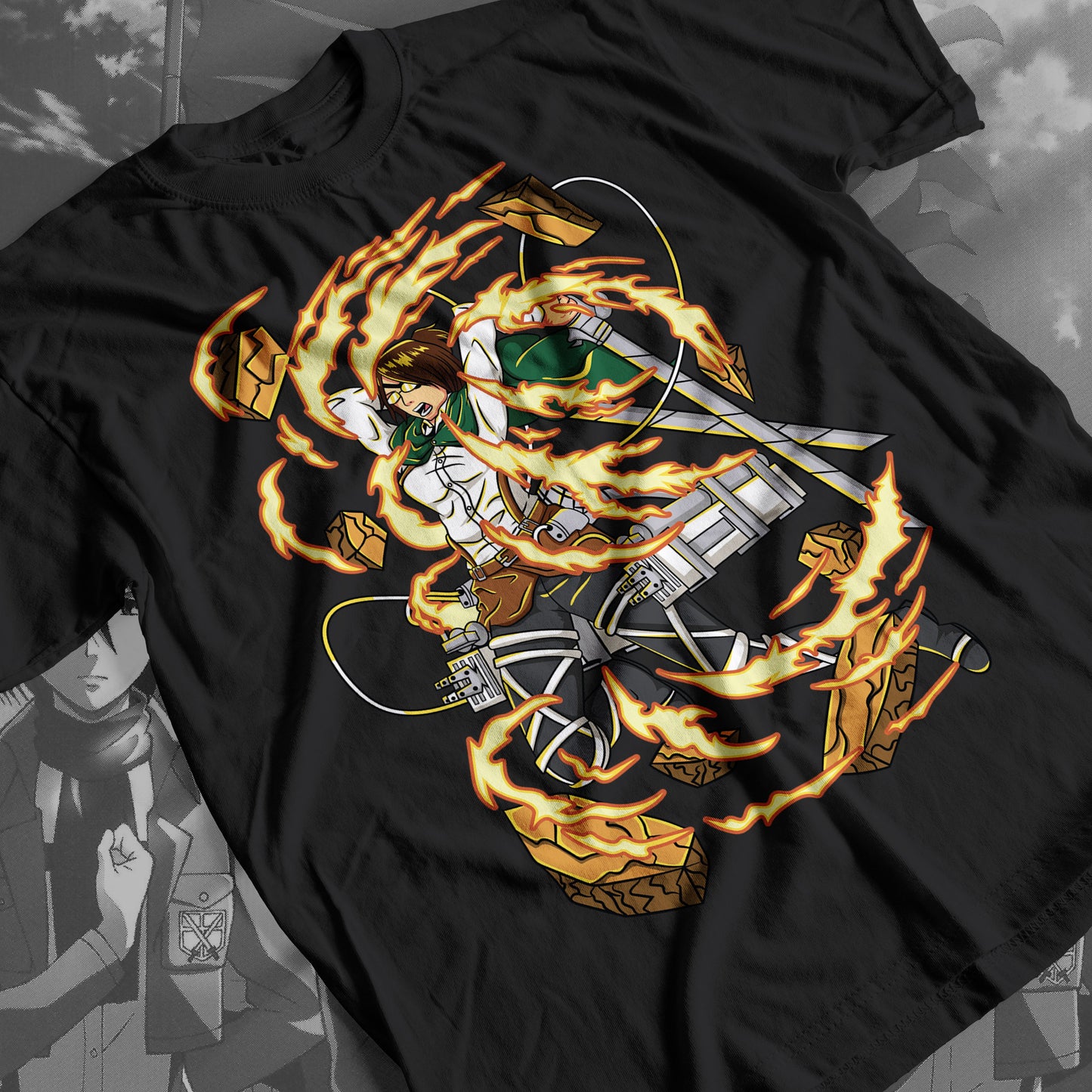 Attack on Titan - Hanger Zoe 01 Premium Anime Design, High Quality DTF Print, 100% Cotton Shirt