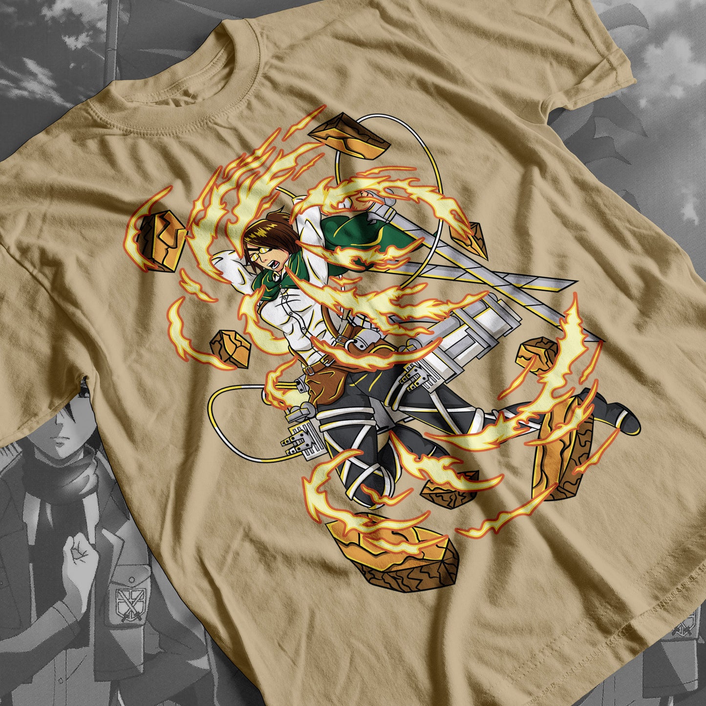 Attack on Titan - Hanger Zoe 01 Premium Anime Design, High Quality DTF Print, 100% Cotton Shirt
