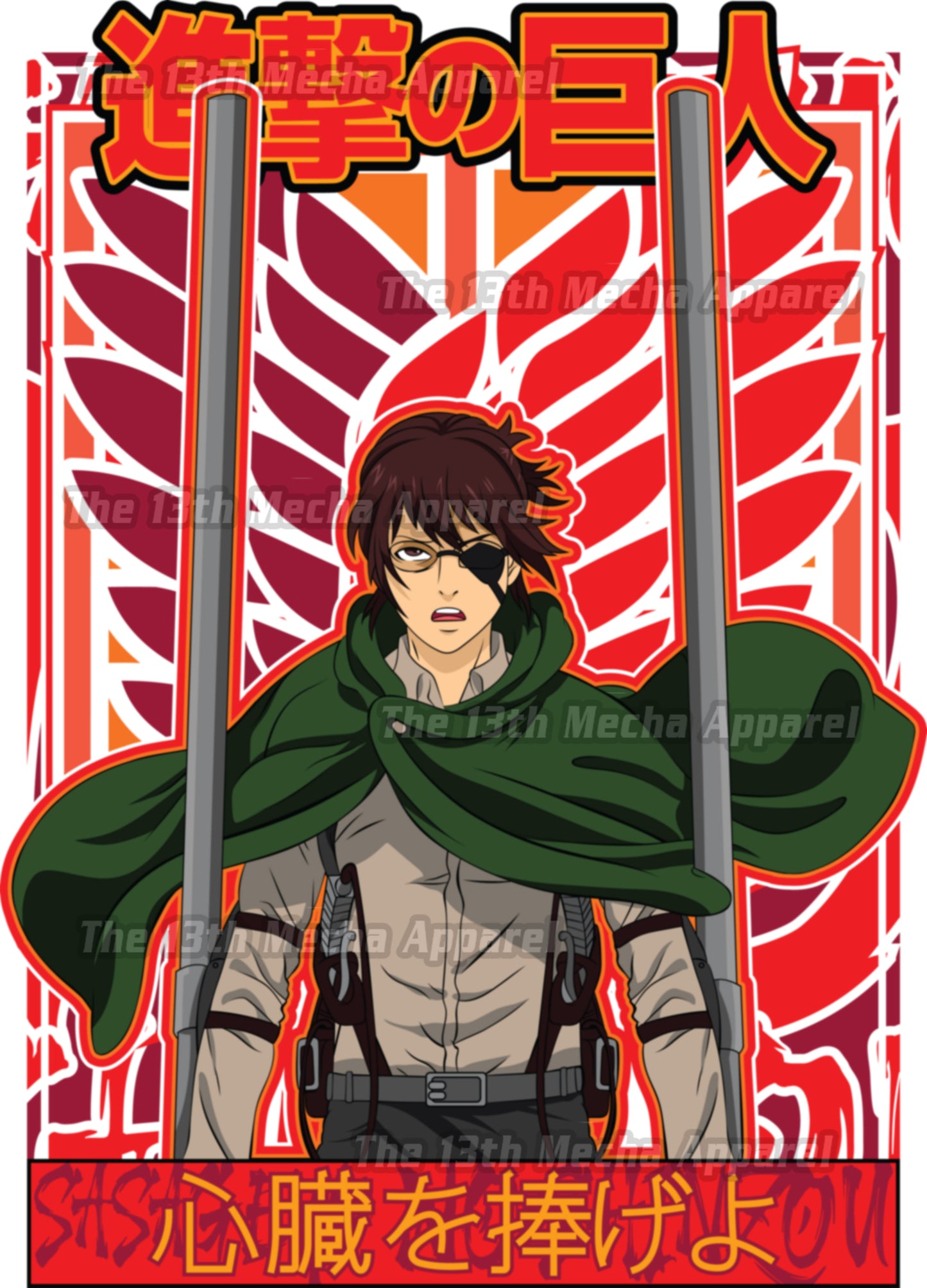 Attack on Titan - Hanger Zoe 02 Premium Anime Design, High Quality DTF Print, 100% Cotton Shirt