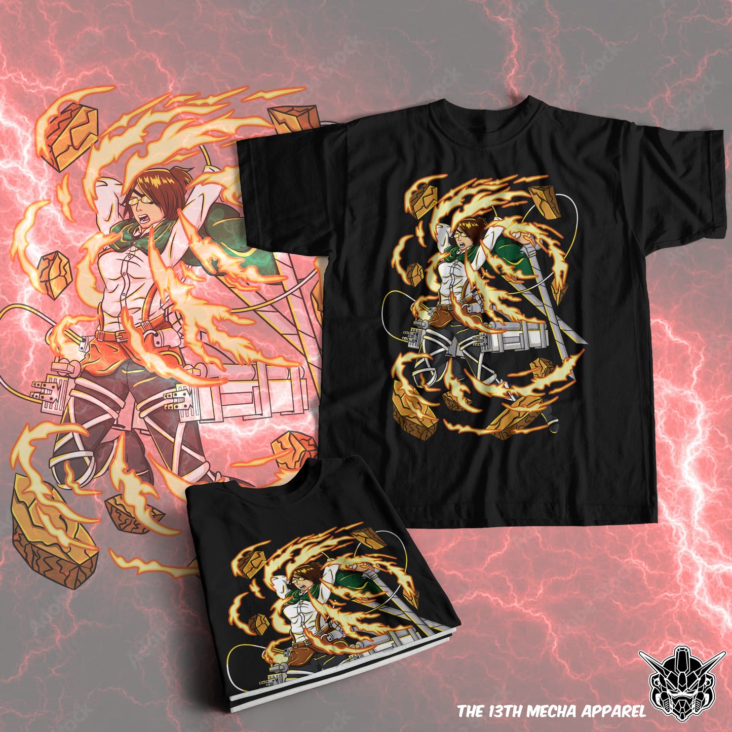 Attack on Titan - Hanger Zoe 01 Premium Anime Design, High Quality DTF Print, 100% Cotton Shirt