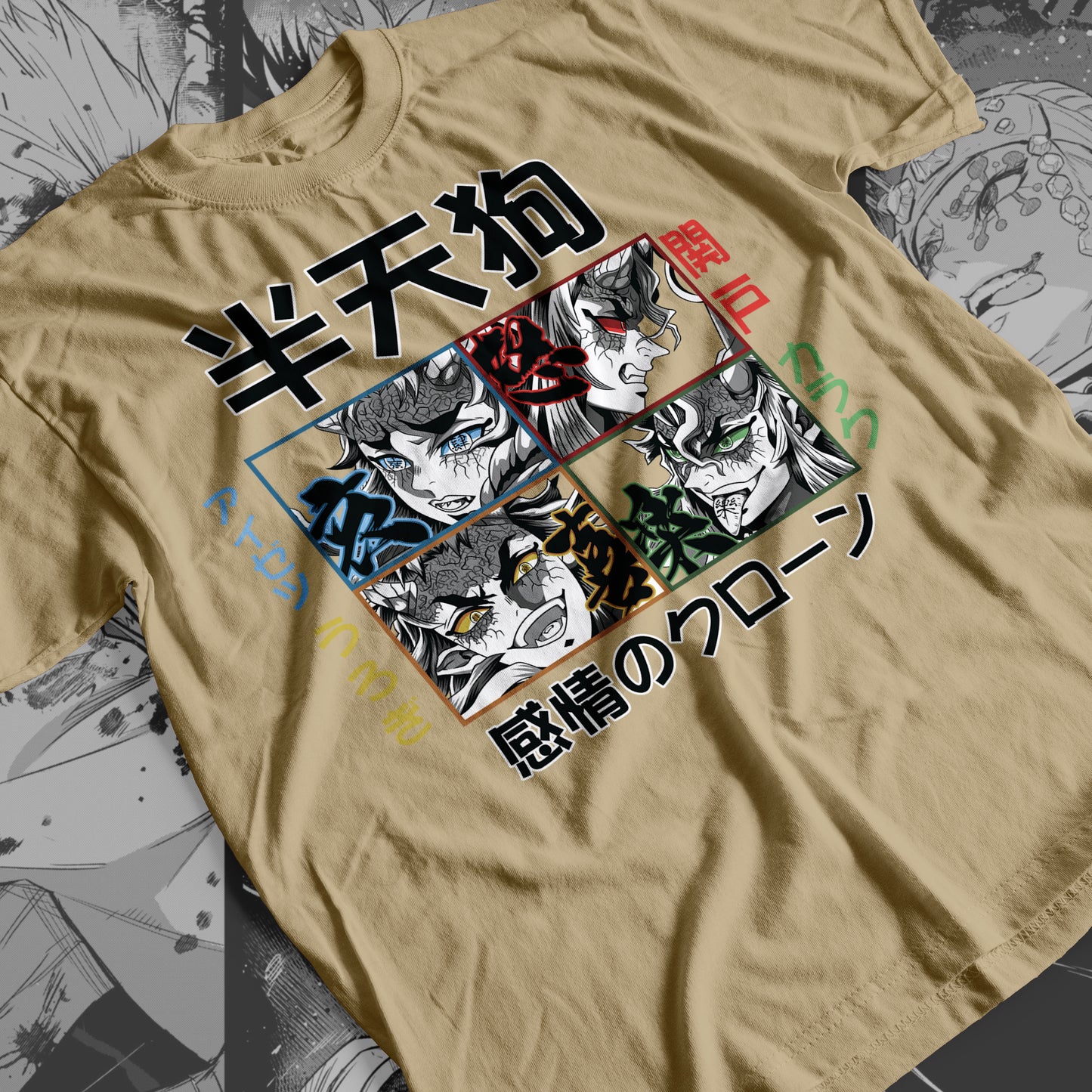 Demon Slayer - Clones of Emotions: Hantengu 01 Premium Anime Design, High Quality DTF Print, 100% Cotton Shirt