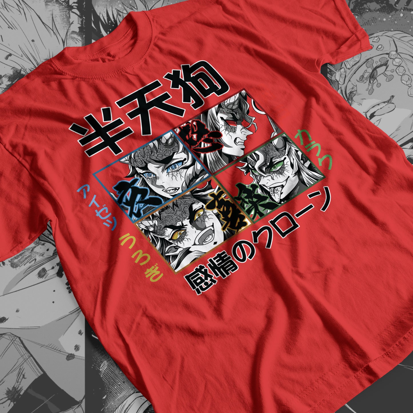 Demon Slayer - Clones of Emotions: Hantengu 01 Premium Anime Design, High Quality DTF Print, 100% Cotton Shirt