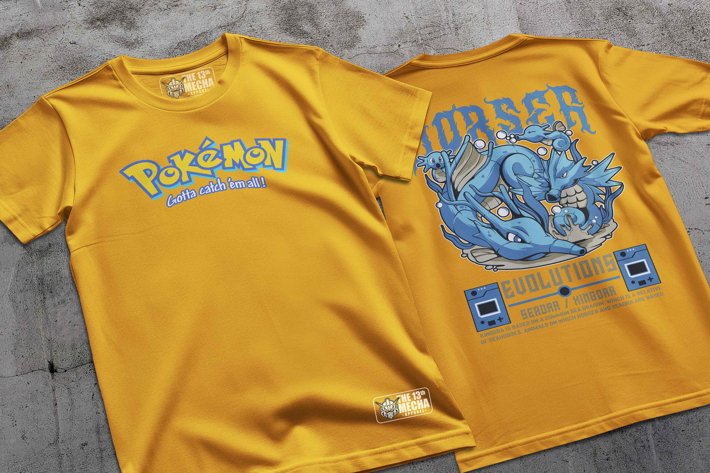 Pokemon - Seadra 01 Premium Anime Design, High Quality DTF Print, 100% Cotton Shirt
