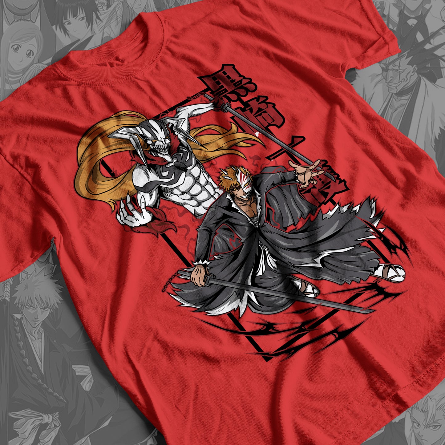 Bleach - Ichigo Kurosaki 01 Premium Anime Design, High Quality DTF Print, 100% Cotton Shirt