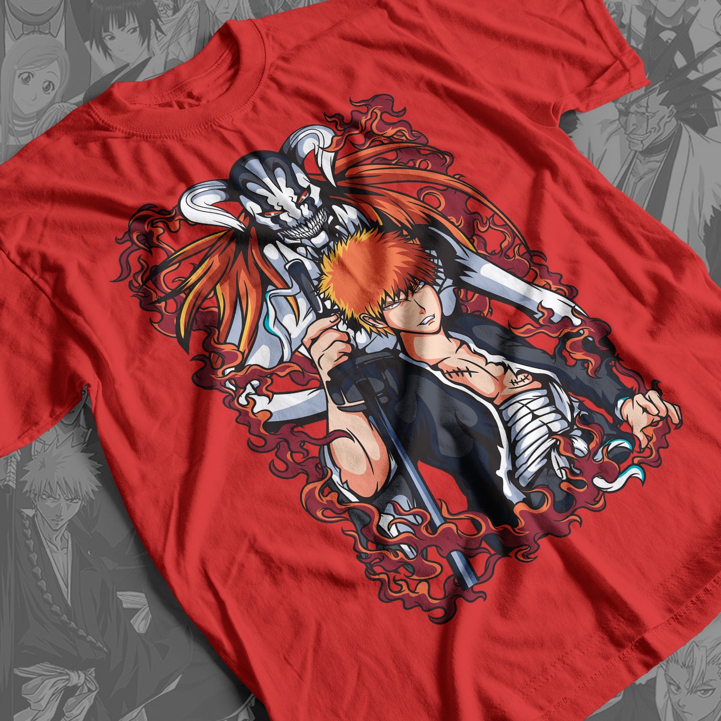 Bleach - Ichigo Kurosaki 03 Premium Anime Design, High Quality DTF Print, 100% Cotton Shirt