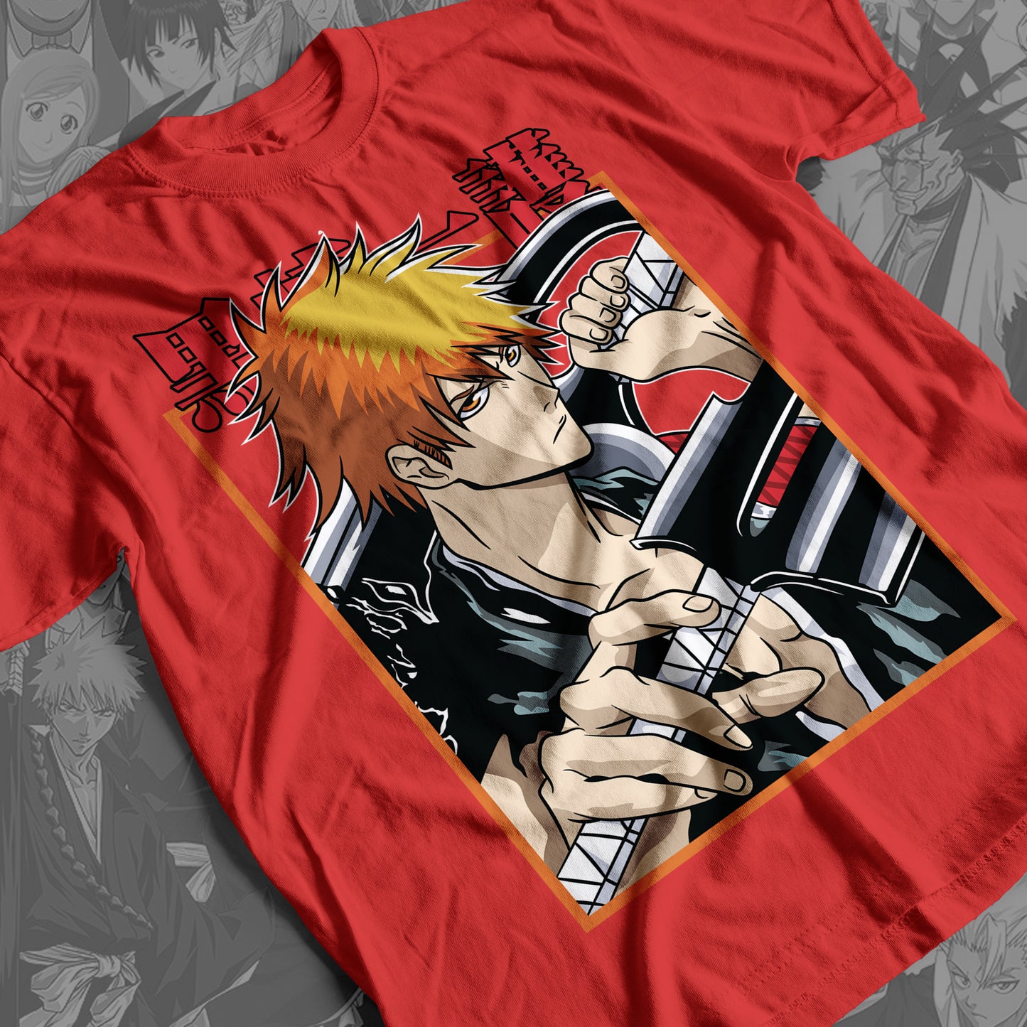 Bleach - Ichigo Kurosaki 04 Premium Anime Design, High Quality DTF Print, 100% Cotton Shirt