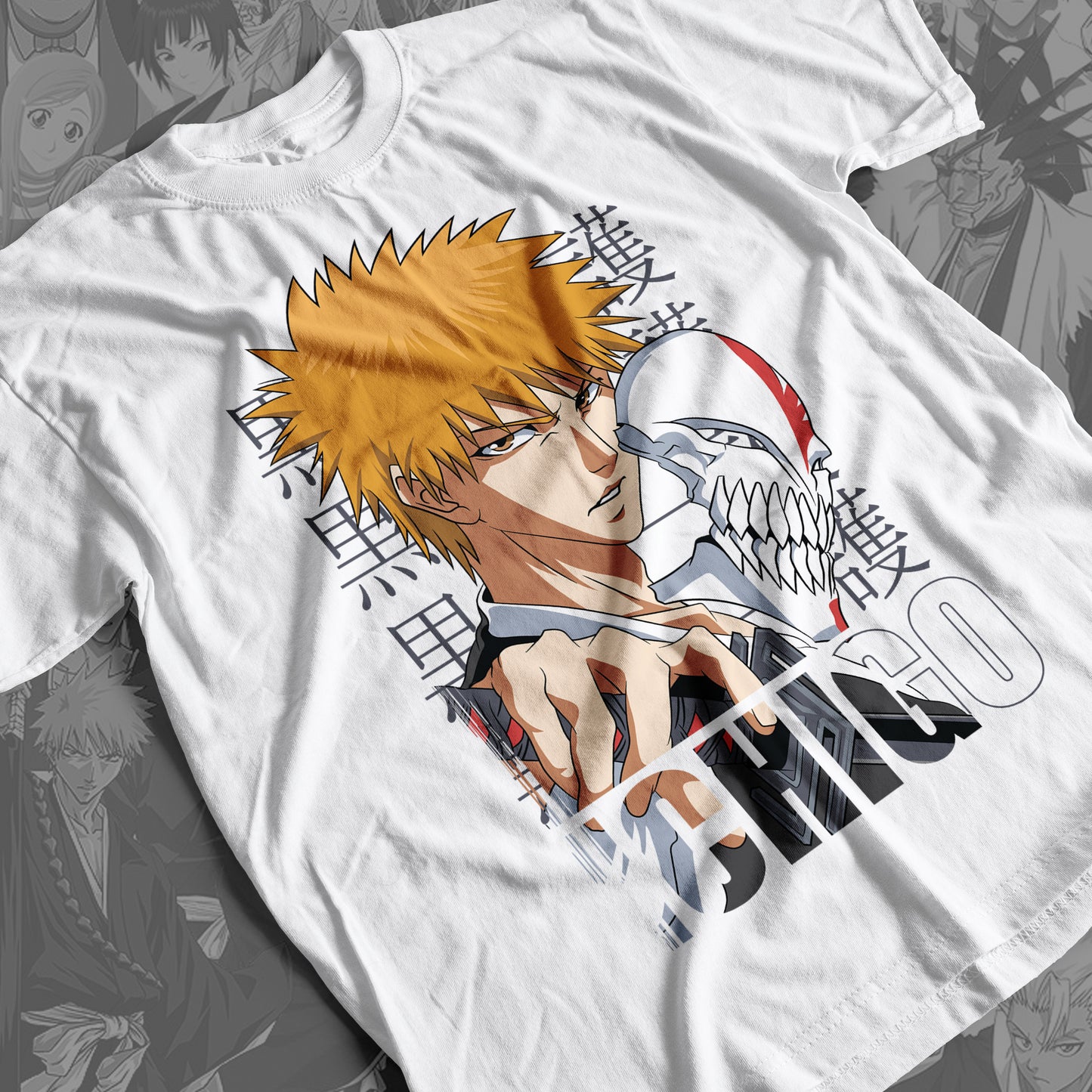 Bleach - Ichigo Kurosaki 05 Premium Anime Design, High Quality DTF Print, 100% Cotton Shirt