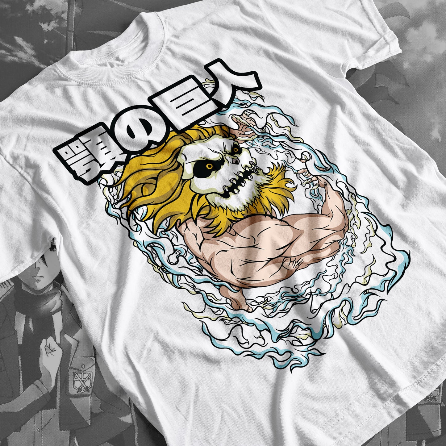 Attack on Titan - Jaw Titan 01 Premium Anime Design, High Quality DTF Print, 100% Cotton Shirt