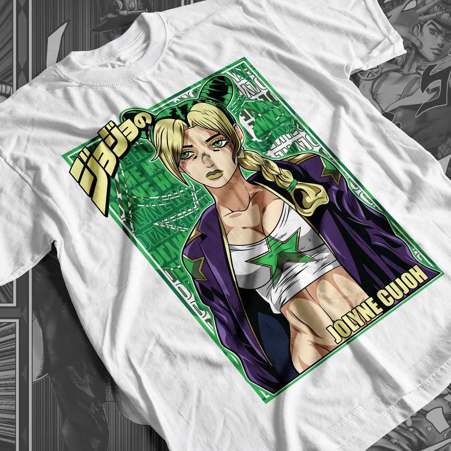JoJo's Bizarre Adventure - Jolyne Cujoh 01 Premium Anime Design, High Quality DTF Print, 100% Cotton Shirt